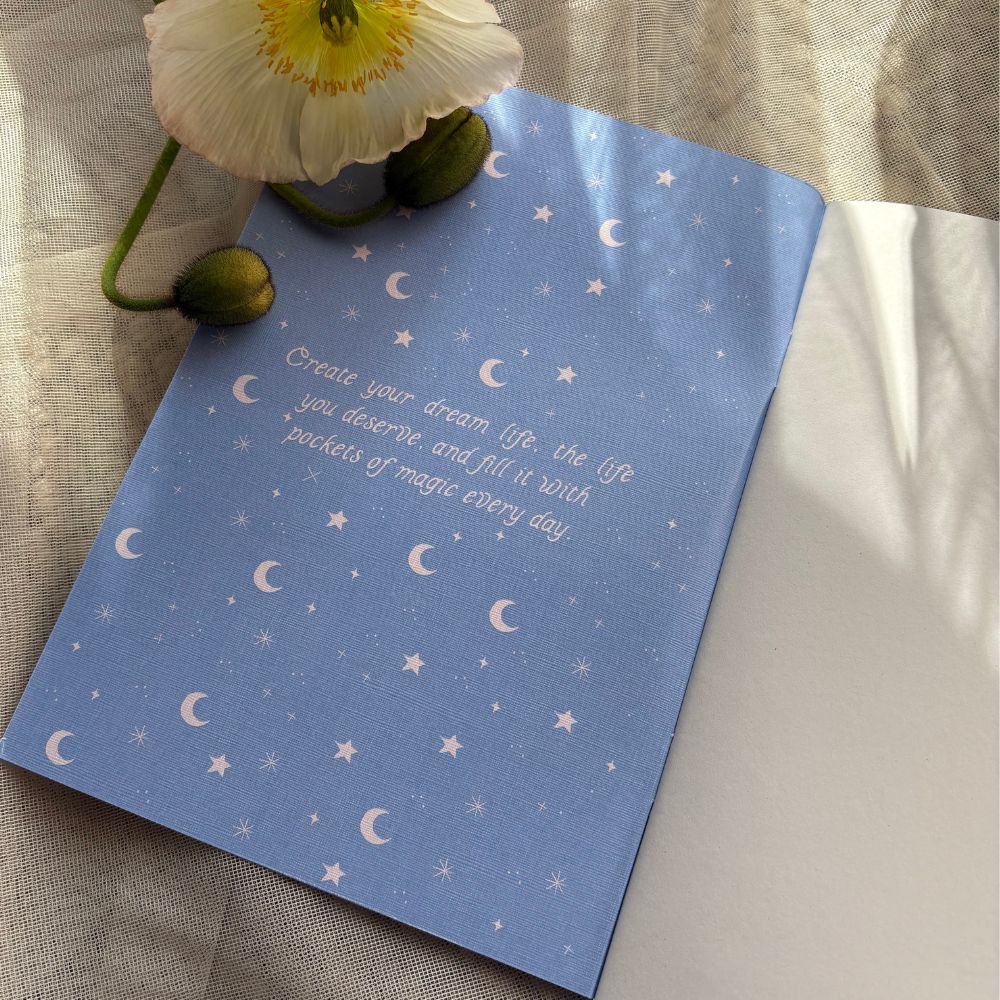 Textured A5 notebook with beautiful uote inside