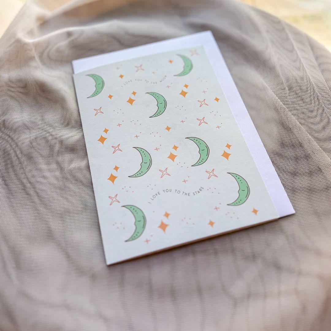 Celestial Moon - A6 Greeting Card